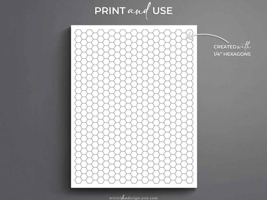 Printable Organic Chemistry Paper Hexagon Paper Hexagon Grid Paper Hexagonal Graph Paper Hex Paper Hexagonal Paper Etsy