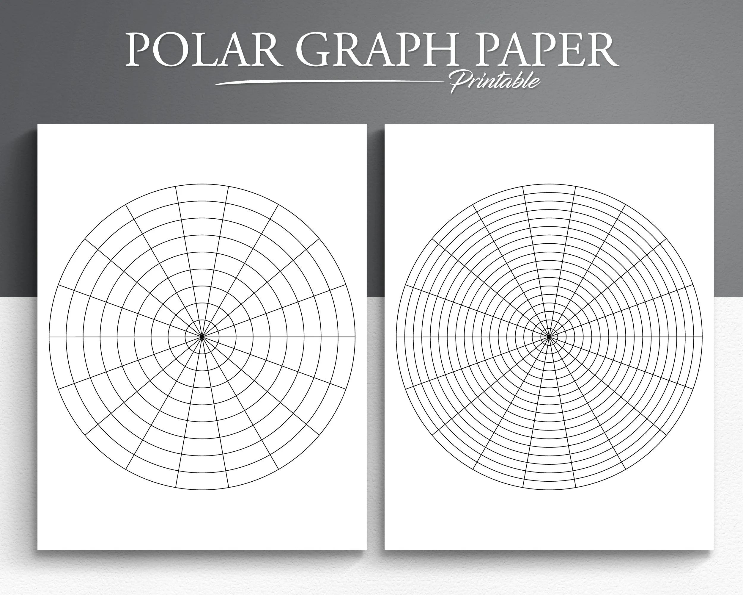 Printable Polar Graph Paper Circular Graph Paper Radial Graph Paper Etsy Printable Polar Graph Paper Circular Graph Paper Radial Graph Paper Etsy
