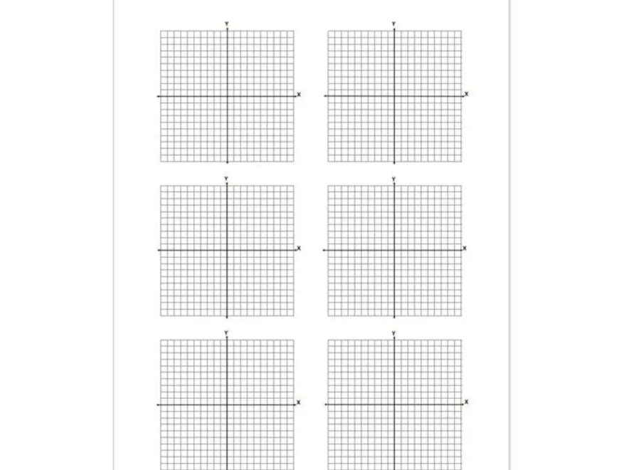 Printable X Y Coordinates Graph Paper PDF File Instant Download Etsy