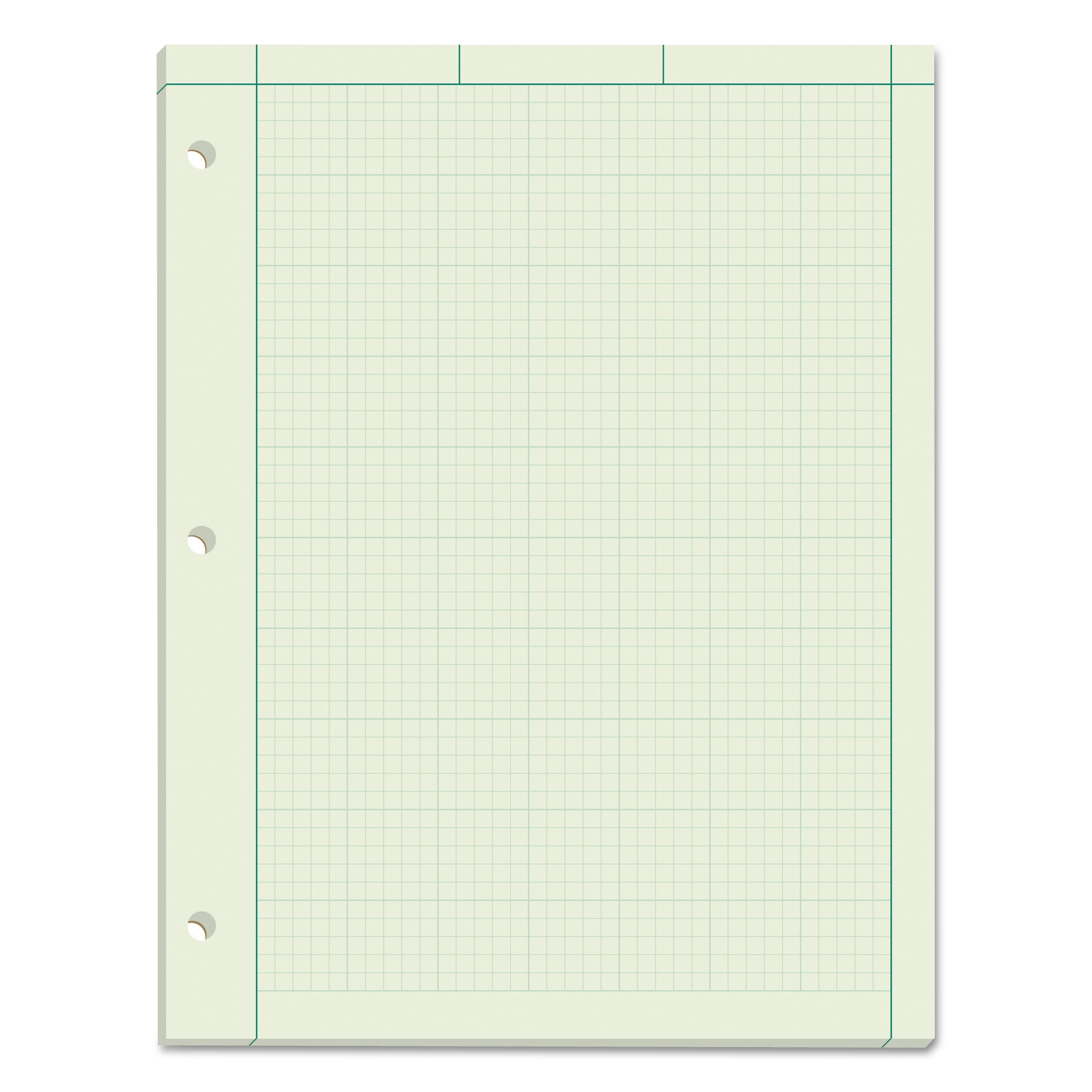 Quadrille Pad 8 5 X 11 TOPS Engineering Graph Paper 10x10 Grid Glue Top Pad 8 5x11 50 Sheets Tops Engineering Paper
