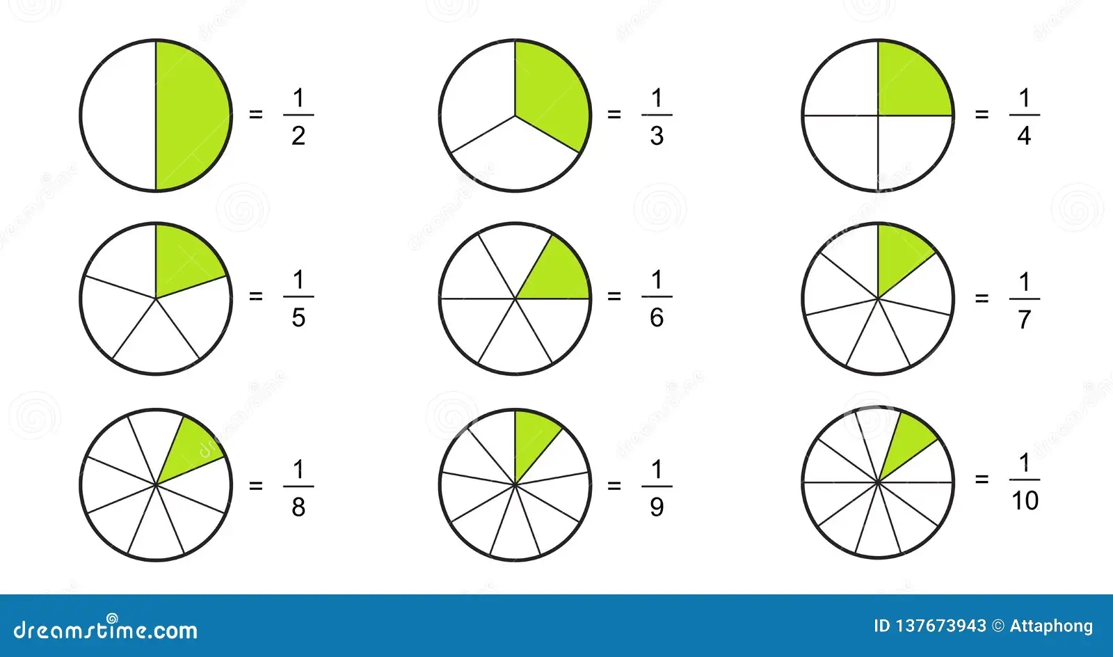 Circle Graph With Fractions