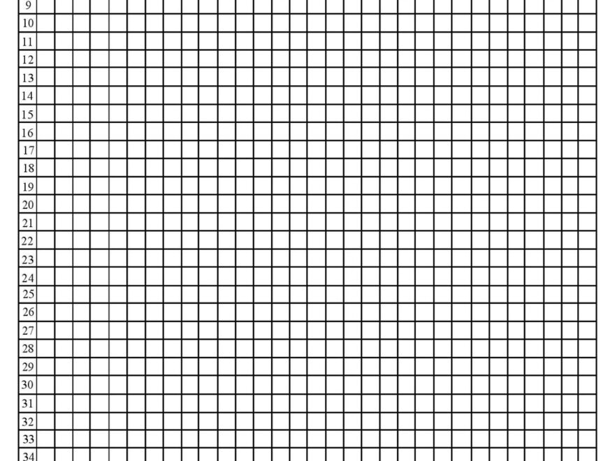 Quarter inch Graph Paper With Line Numbers Etsy