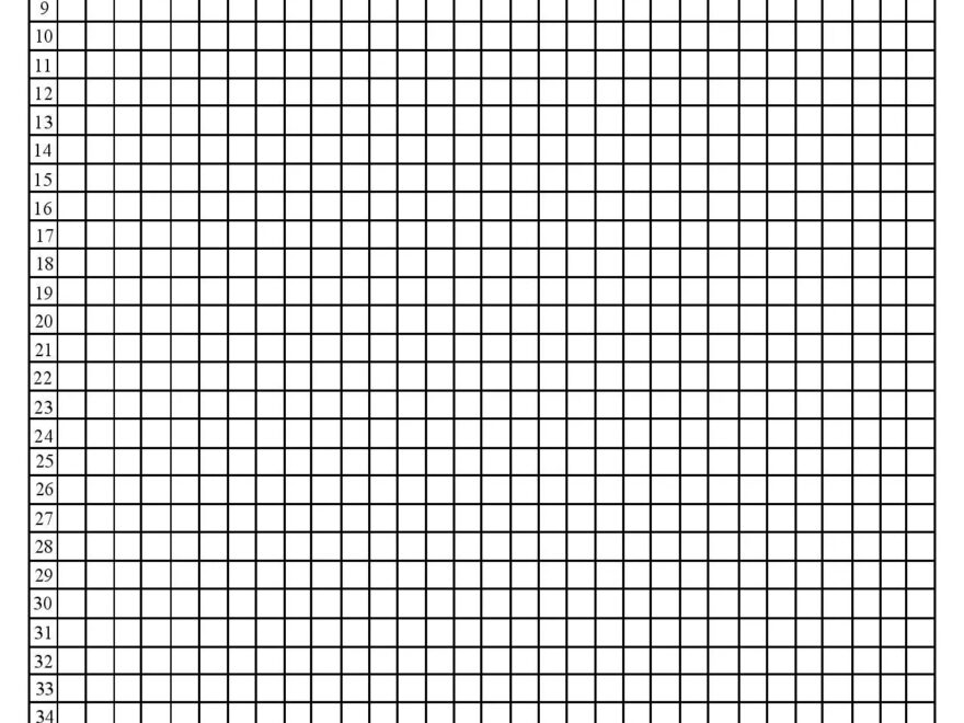 Quarter inch Graph Paper With Line Numbers Etsy