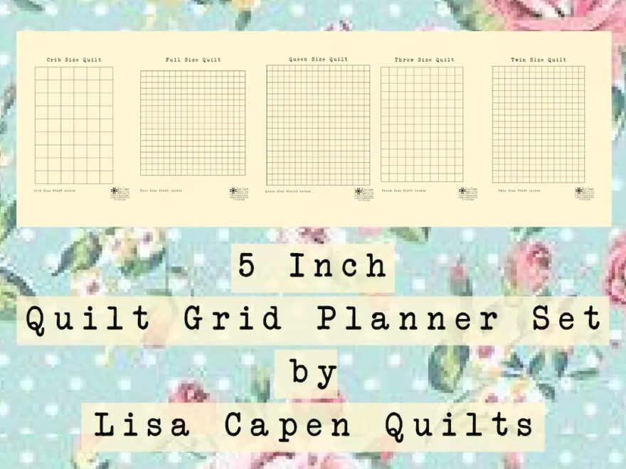 Quilters Graph Paper Instant Printable Download 5 Inch Grid And 5 Quilt Sizes Design Your Quilt Today Etsy