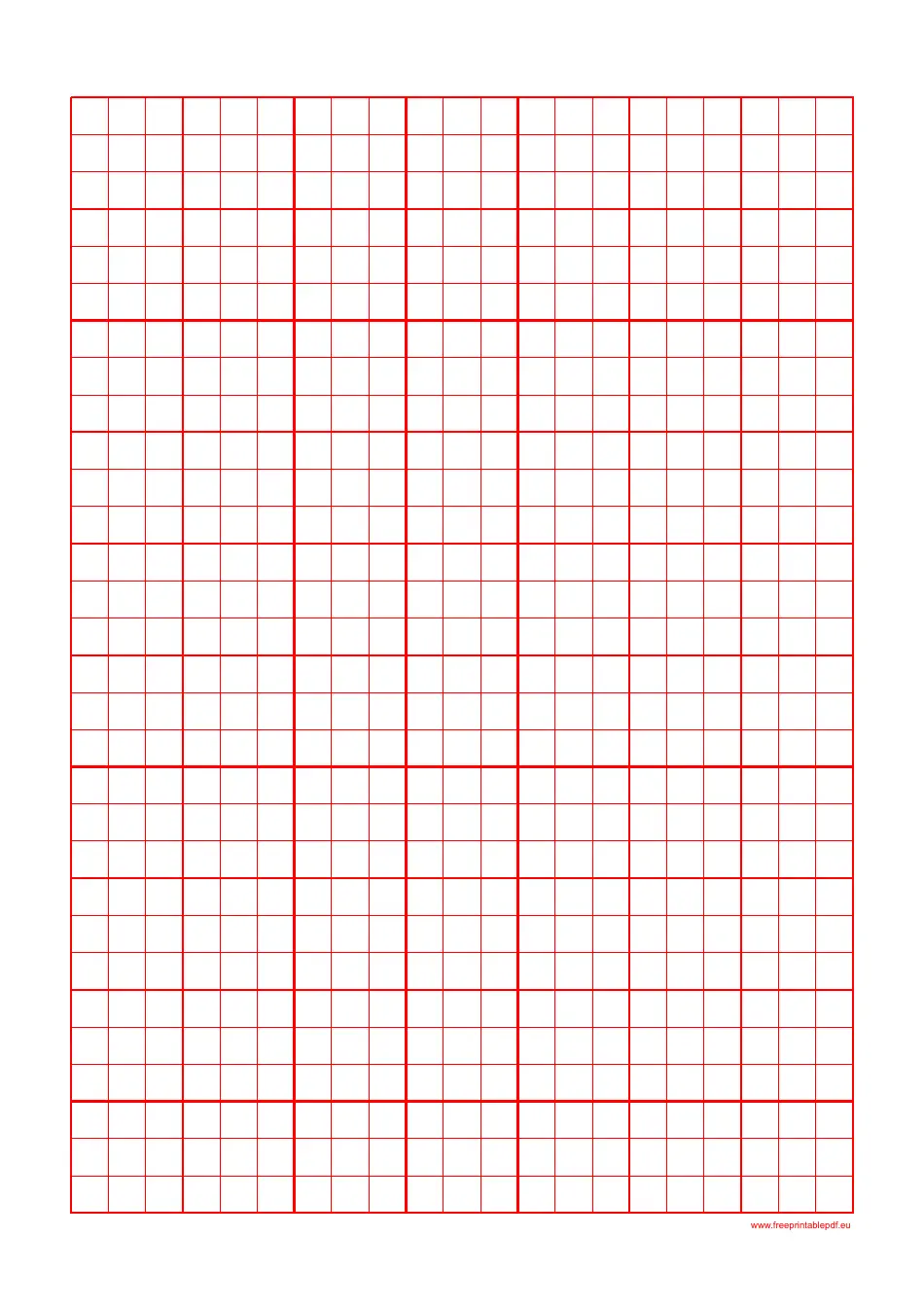 Red Grid Graph Paper Download Printable PDF Templateroller