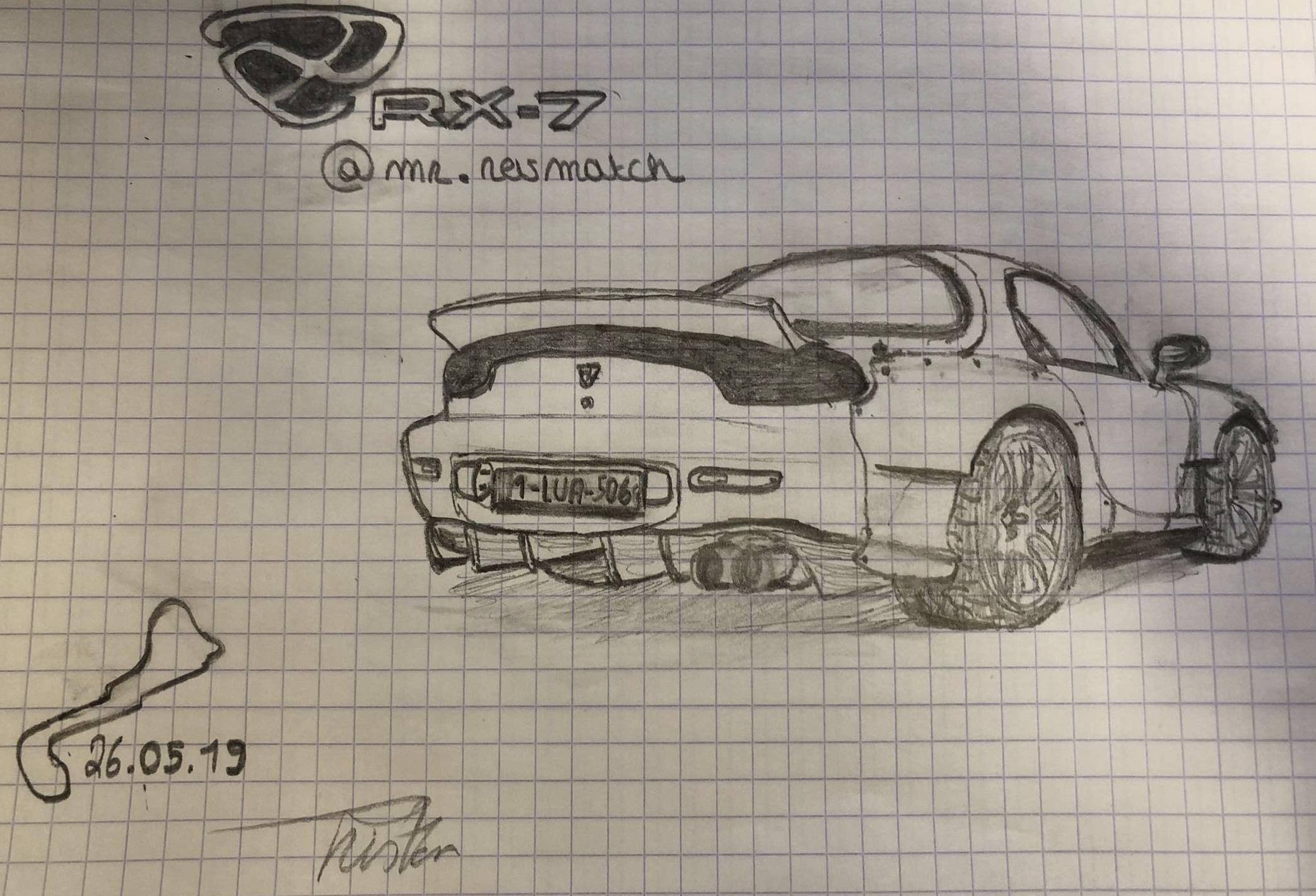 Saw Someone Else Post An Rx7 Drawing So Here s Mine then Owned By Mr revmatch R JDM
