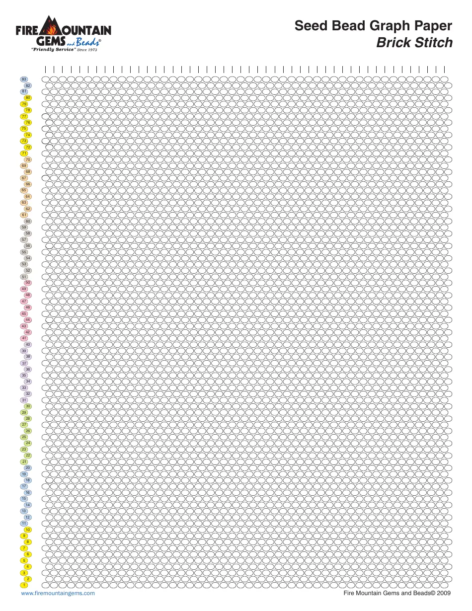 Seed Bead Graph Paper Brick Stitch Download Printable PDF Templateroller