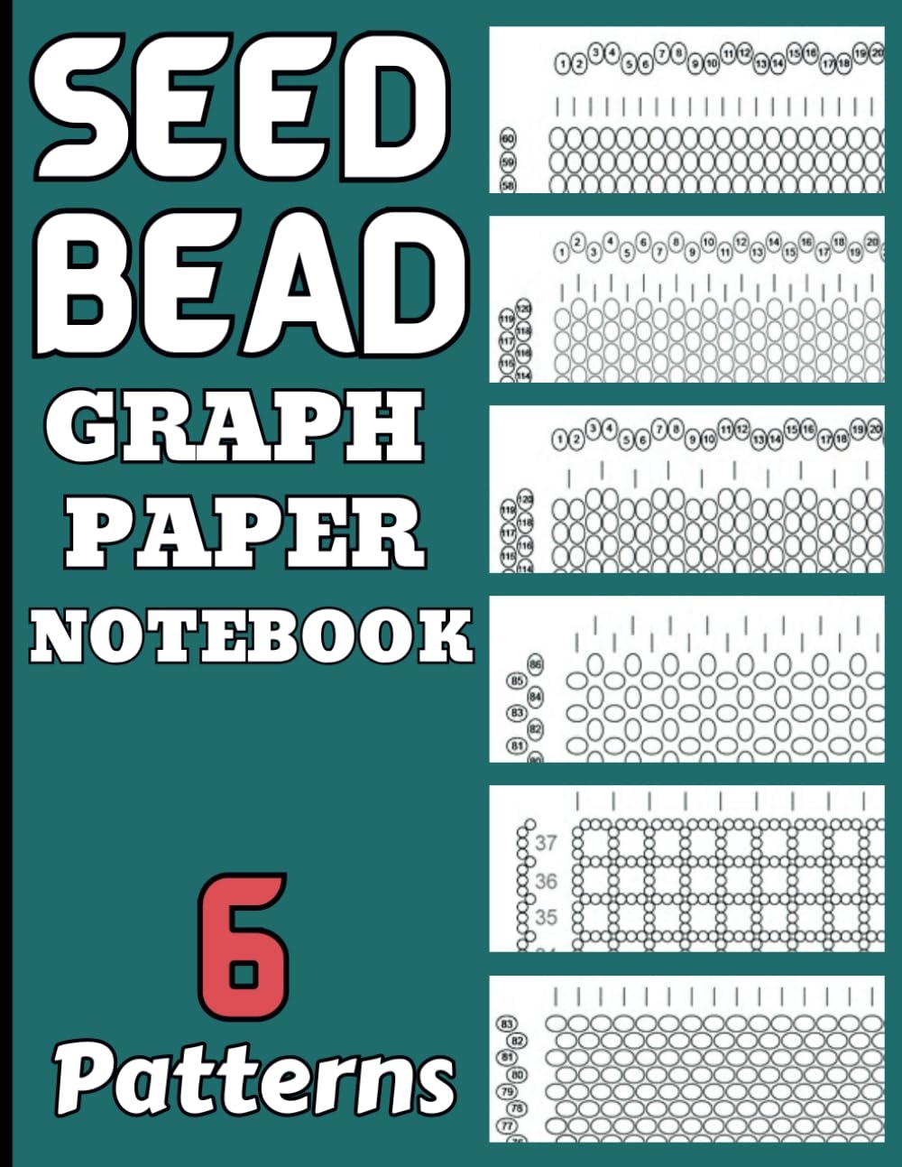 Seed Bead Graph Paper Notebook Multiple Seed Bead Patterns Graph Paper For Your Beading Project Beading Graph Paper To Create Your Own Beadwork Angle 1x1 Right Angle 3x3 Brick Stitch 