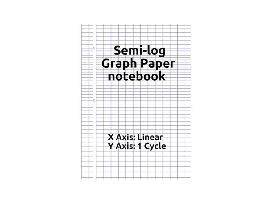 Semi Log Graph Paper Notebook A4 X Axis Linear Y Axis 1 Cycle 100 Pages A4 Format blu Color EDITION Semi Log Log 9798667264200 Amazon Books