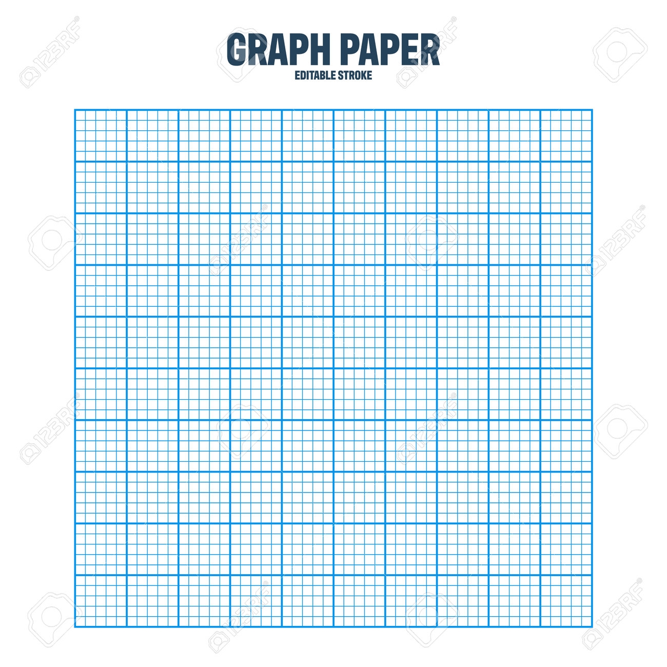 Sheet Of Graph Paper With Grid Millimeter Paper Texture Geometric Pattern Blue Lined Blank For Drawing Studying Technical Engineering Or Scale Measurement Vector Illustration Royalty Free SVG Cliparts Vectors And Stock Illustration 