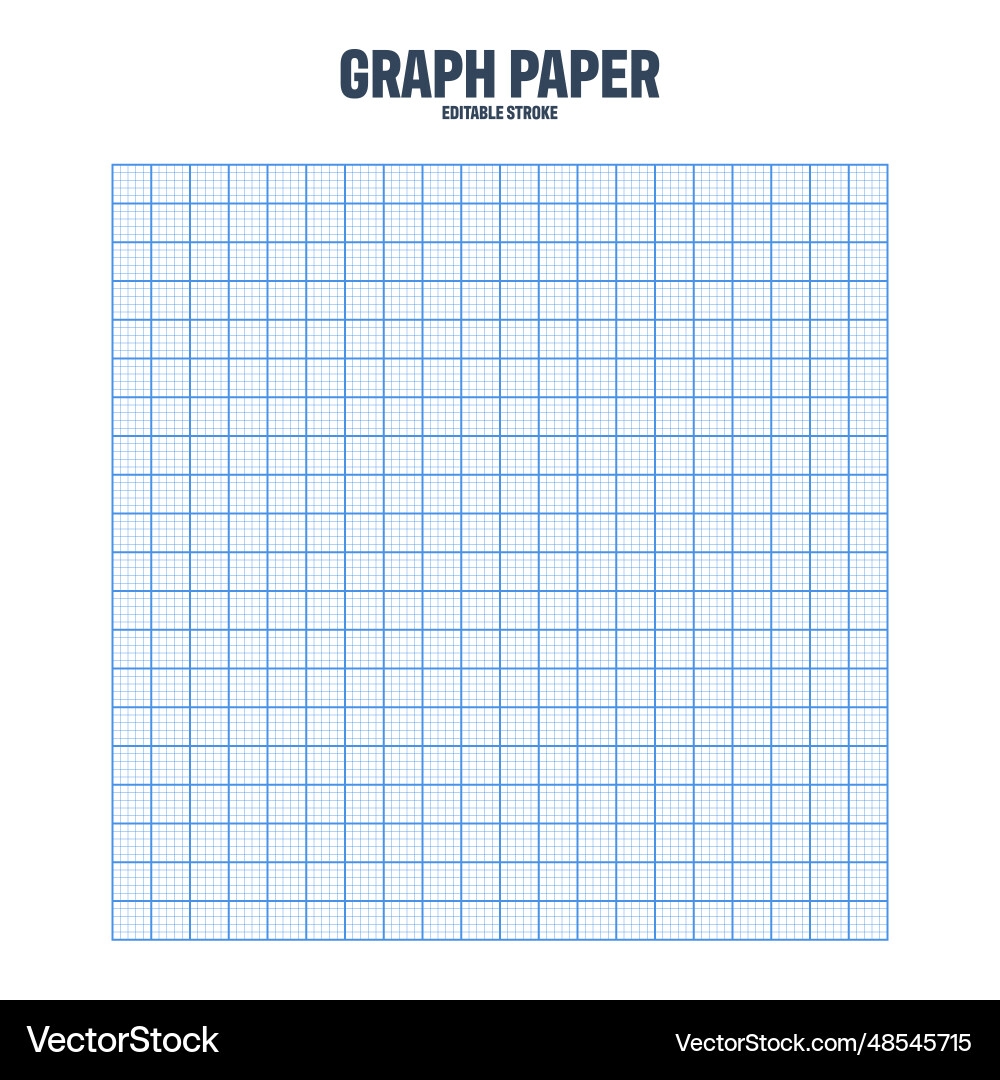 Sheet Of Graph Paper With Grid Millimeter Vector Image