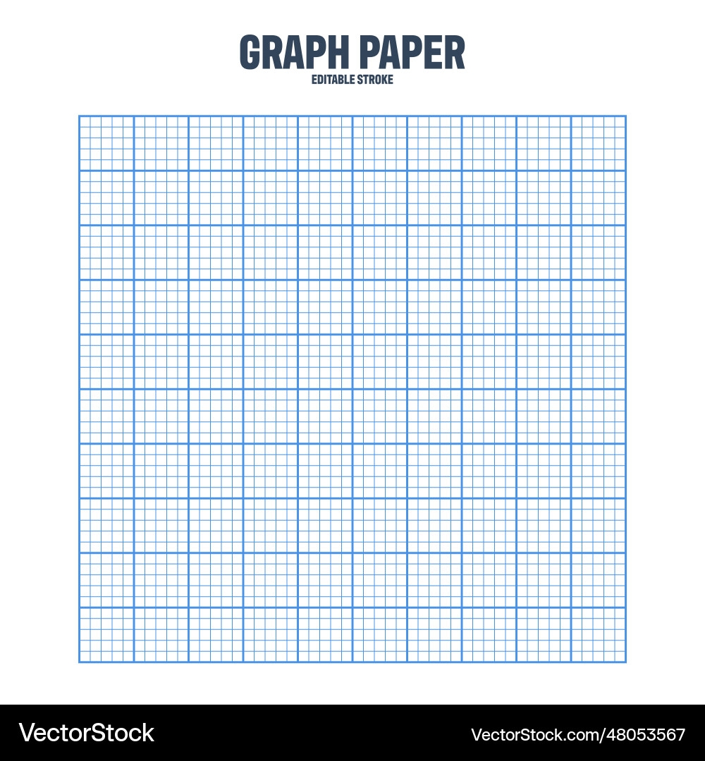 Sheet Of Graph Paper With Grid Millimeter Vector Image