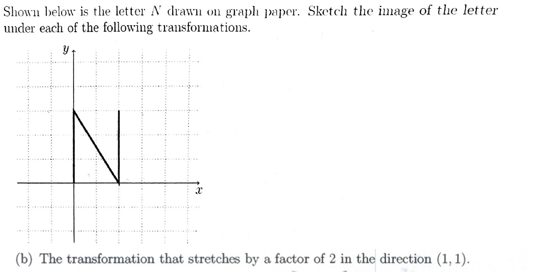 Shown Below Is The Letter N Drawn On Graph Paper Chegg Shown Below Is The Letter N Drawn On Graph Paper Chegg