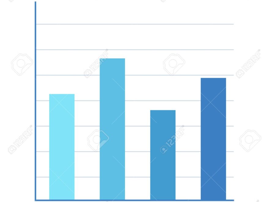 Simple Bar Chart Template For Finance Presentation Isolated Royalty Free SVG Cliparts Vectors And Stock Illustration Image 160180462