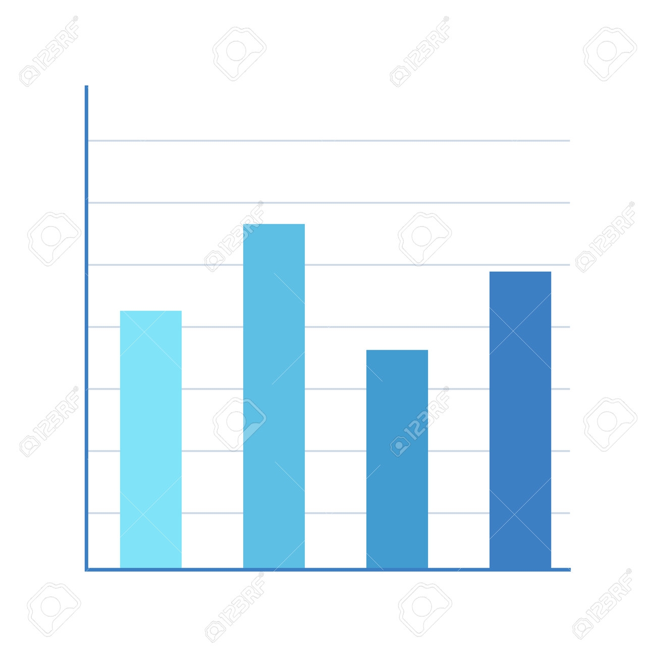 Simple Bar Chart Template For Finance Presentation Isolated Royalty Free SVG Cliparts Vectors And Stock Illustration Image 160180462 