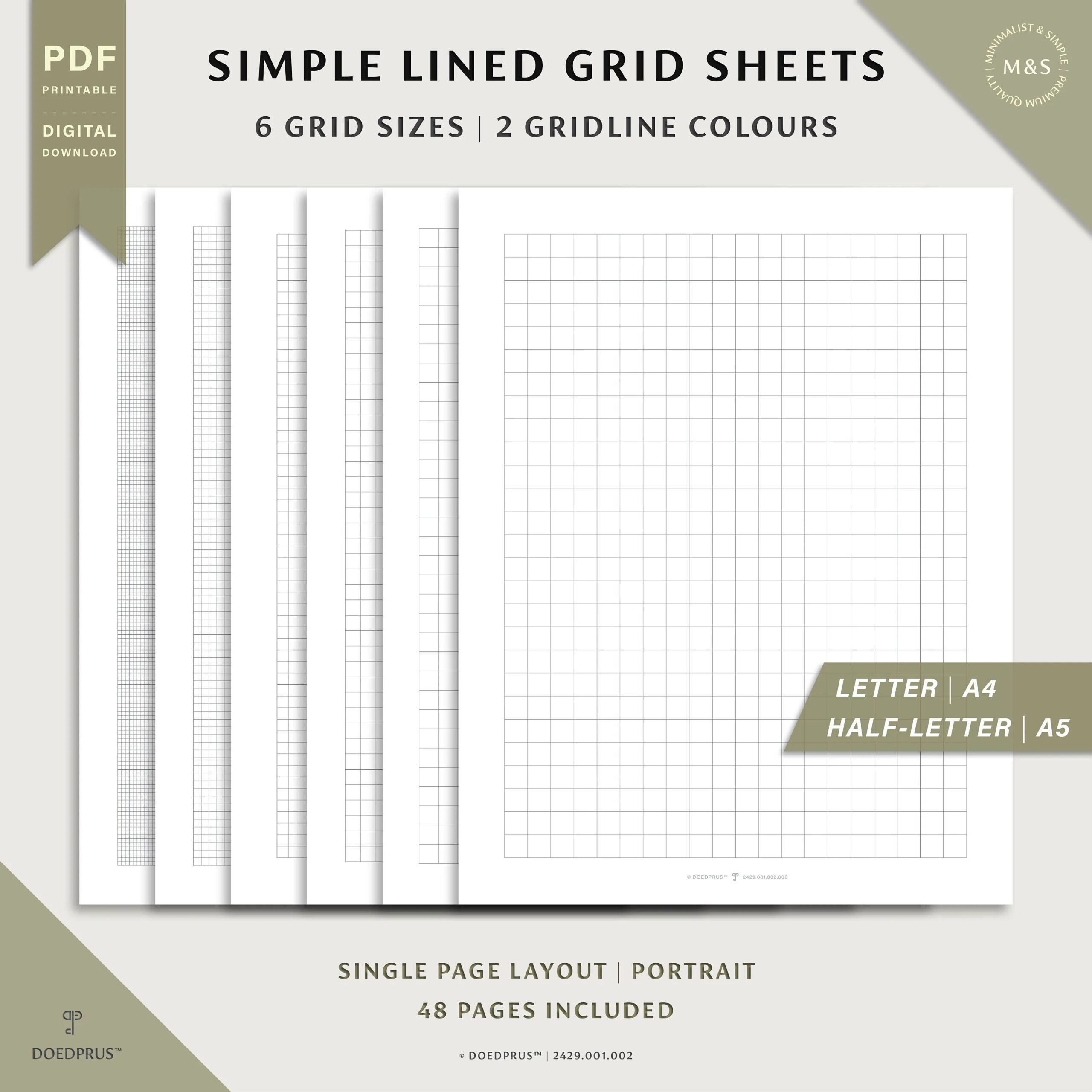 Simple Lined Grid Sheets Graph Paper 1 5mm 3mm 4 5mm 6mm 7 5mm 9mm 2 Gridline Colours Letter a4 half letter a5 Portrait PDF Printable Etsy Simple Lined Grid Sheets Graph Paper 1 5mm 3mm 4 5mm 6mm 7 5mm 9mm 2 Gridline Colours Letter a4 half letter a5 Portrait PDF Printable Etsy