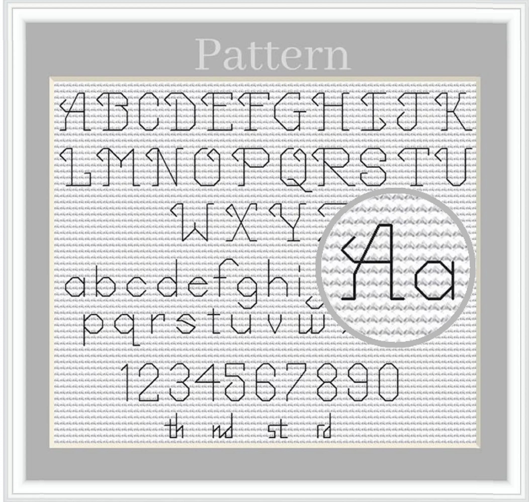 Small Alphabet Cross Stitch Pattern Cross Stitch Font Cross Stitch Letters ABC Chart Etsy