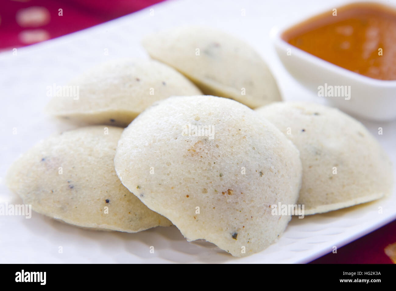 South Indian Breakfast Idli With Sambar Stock Photo Alamy