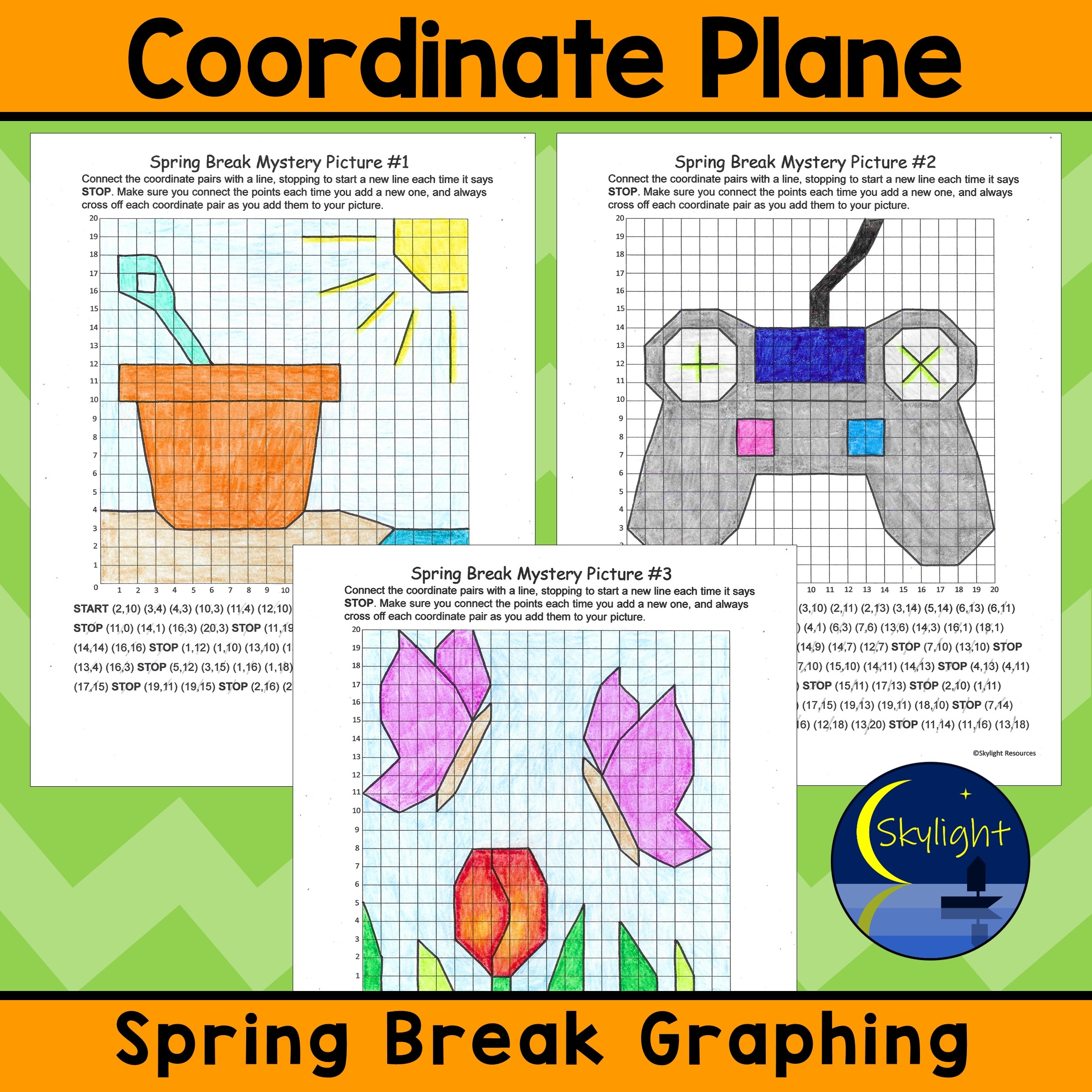 Spring Break Coordinate Plane Math Mystery Graphing Pictures In Quadrant I Made By Teachers Spring Break Coordinate Plane Math Mystery Graphing Pictures In Quadrant I Made By Teachers