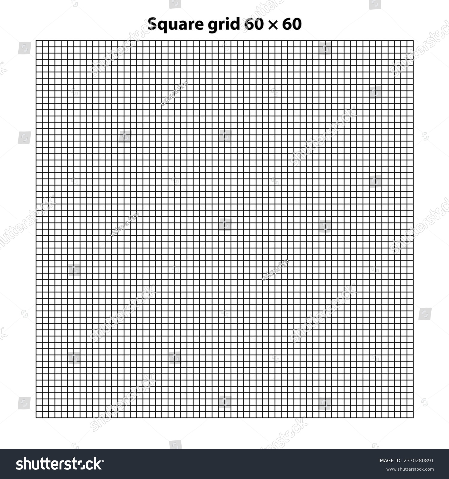 Square Grid 60 By 60 Squares Stock Vector Royalty Free 2370280891 Shutterstock