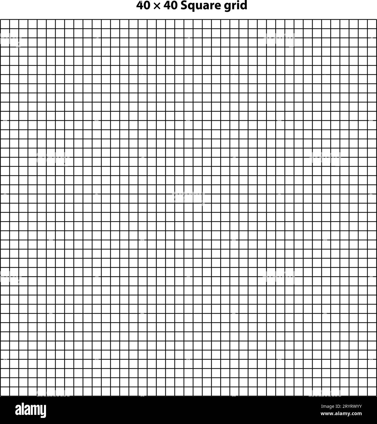 Square Grid With 40 By 40 Squares Grid Texture Background Vector Illustration White Backdrop With Abstract Grid Lines And Black Square Lines Stock Vector Image Art Alamy