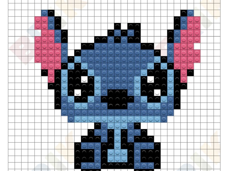 Stitch Disney Pixel Art BRIK