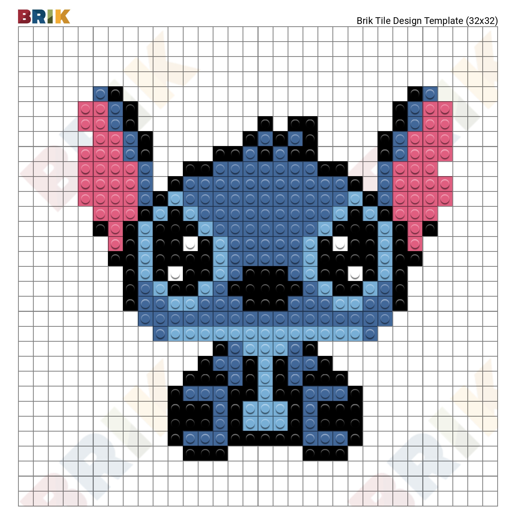 Stitch Disney Pixel Art BRIK