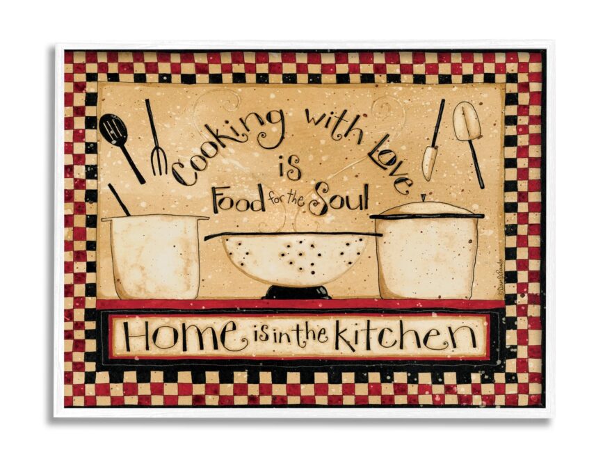 Stupell Industries Cooking With Love Traditional Family Kitchen Phrase Graphic Art White Framed Art Print Wall Art 24x30 By Dan DiPaolo Walmart