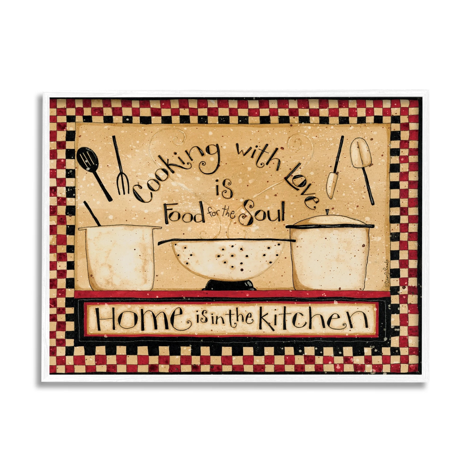 Stupell Industries Cooking With Love Traditional Family Kitchen Phrase Graphic Art White Framed Art Print Wall Art 24x30 By Dan DiPaolo Walmart