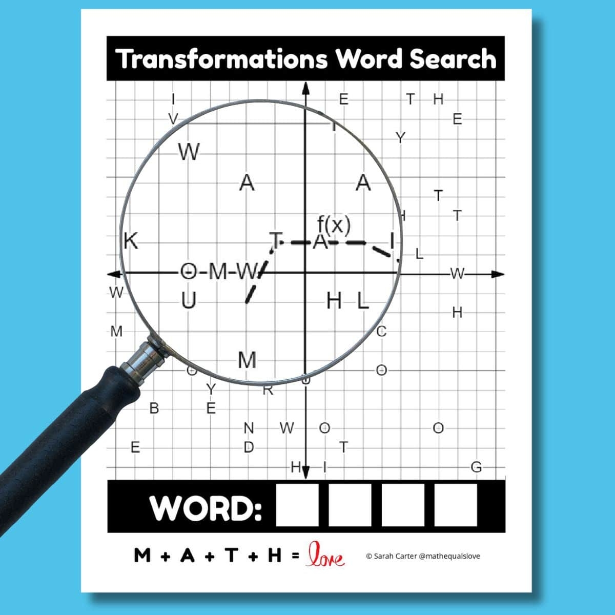 Transformations Of Functions Word Search Activity Math Love Transformations Of Functions Word Search Activity Math Love
