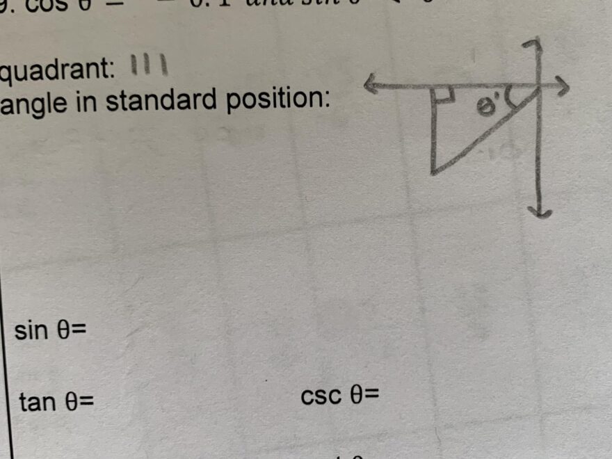Trigonometry How Do I Label The Sides Of The Triangle When It s Cos 0 1 R HomeworkHelp
