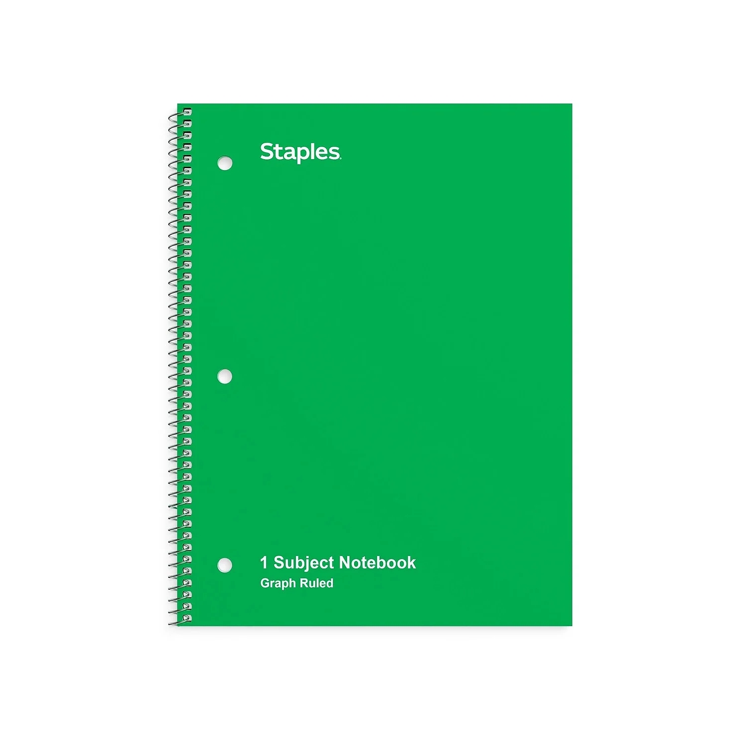 TRU RED 1 Subject Notebook 8 X 10 5 Graph Ruled 70 Sheets Green 23987B Walmart