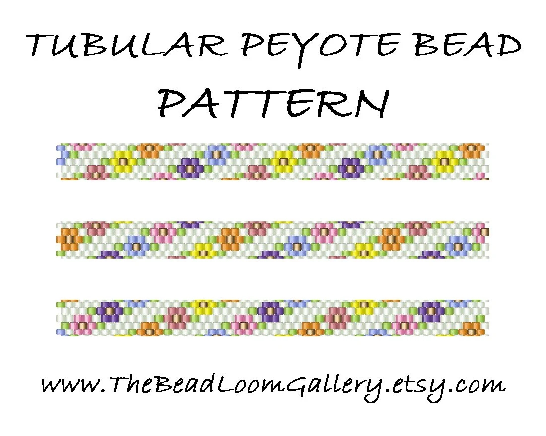 Tubular Peyote Bead PATTERN Vol 26 5 Variations PDF File PATTERN Etsy