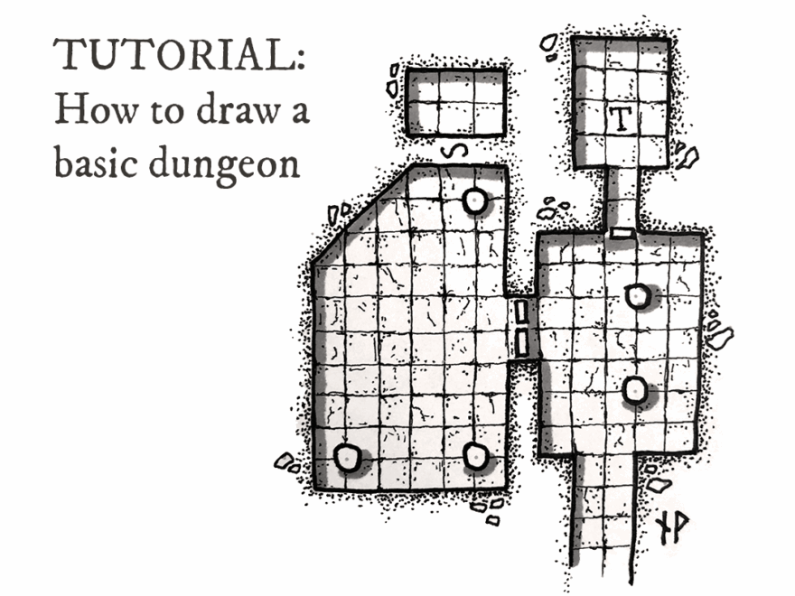 Tutorial How To Draw A Basic Dungeon Map Paths Peculiar