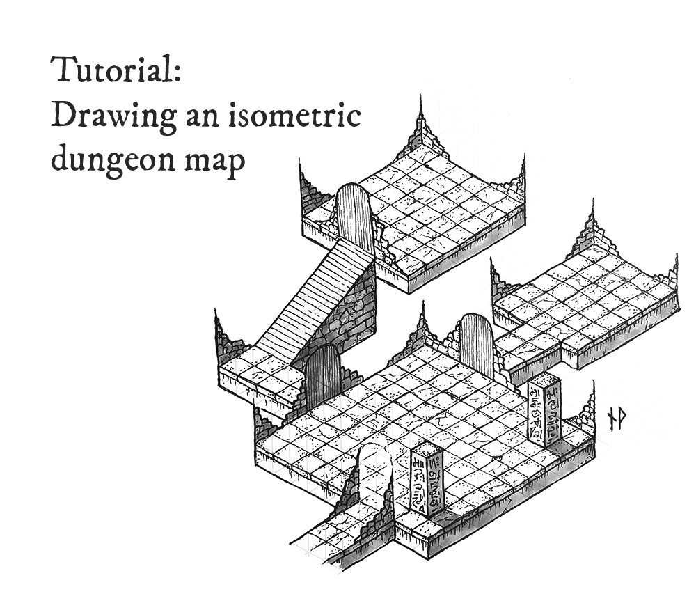 tutorial how to draw an isometric dungeon map paths peculiar