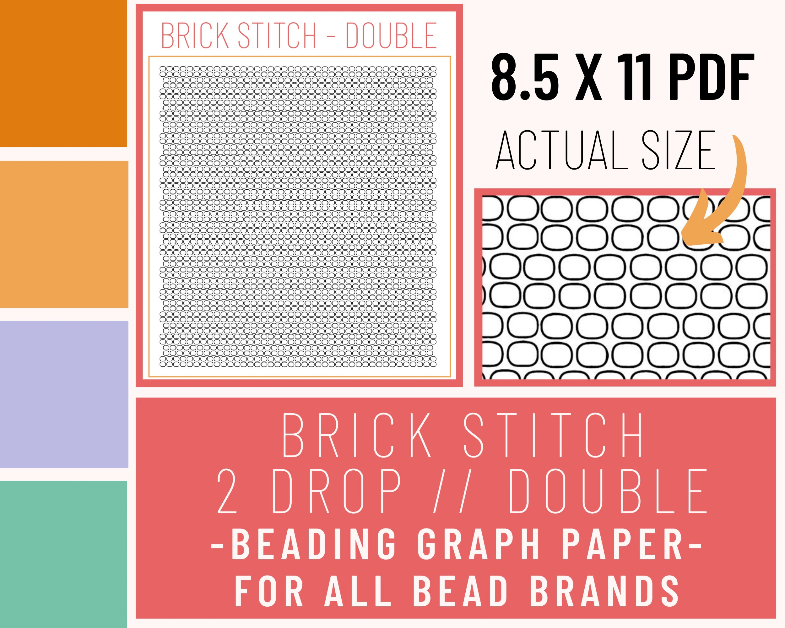 Two Drop Brick Stitch Graph Paper Two Drop Brick Stitch Graph Paper