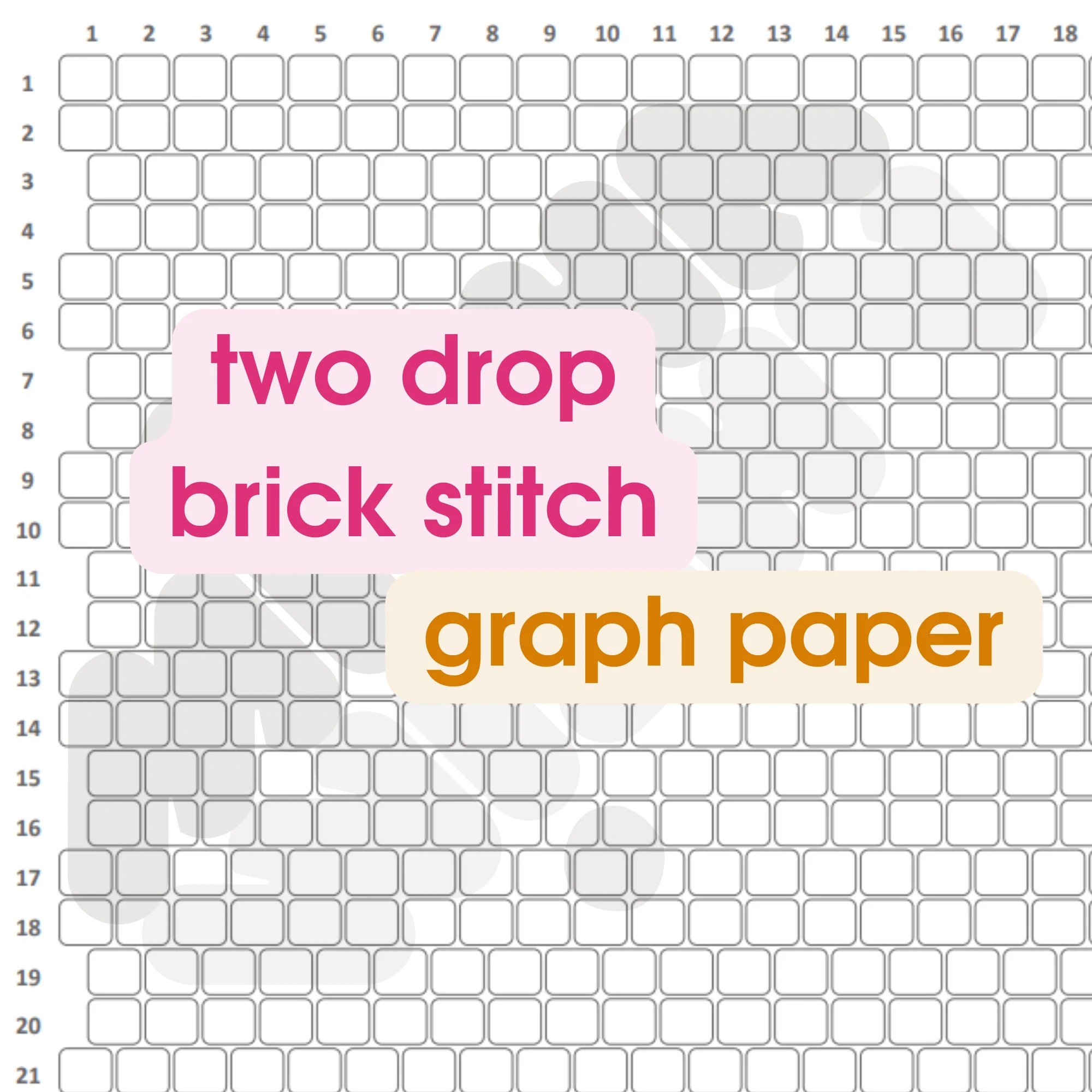 2-Drop Beading Graph Paper