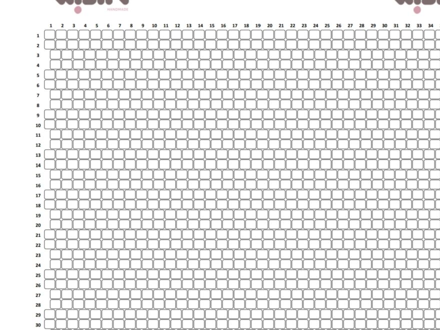 Two Drop Brick Stitch Graph Paper Etsy