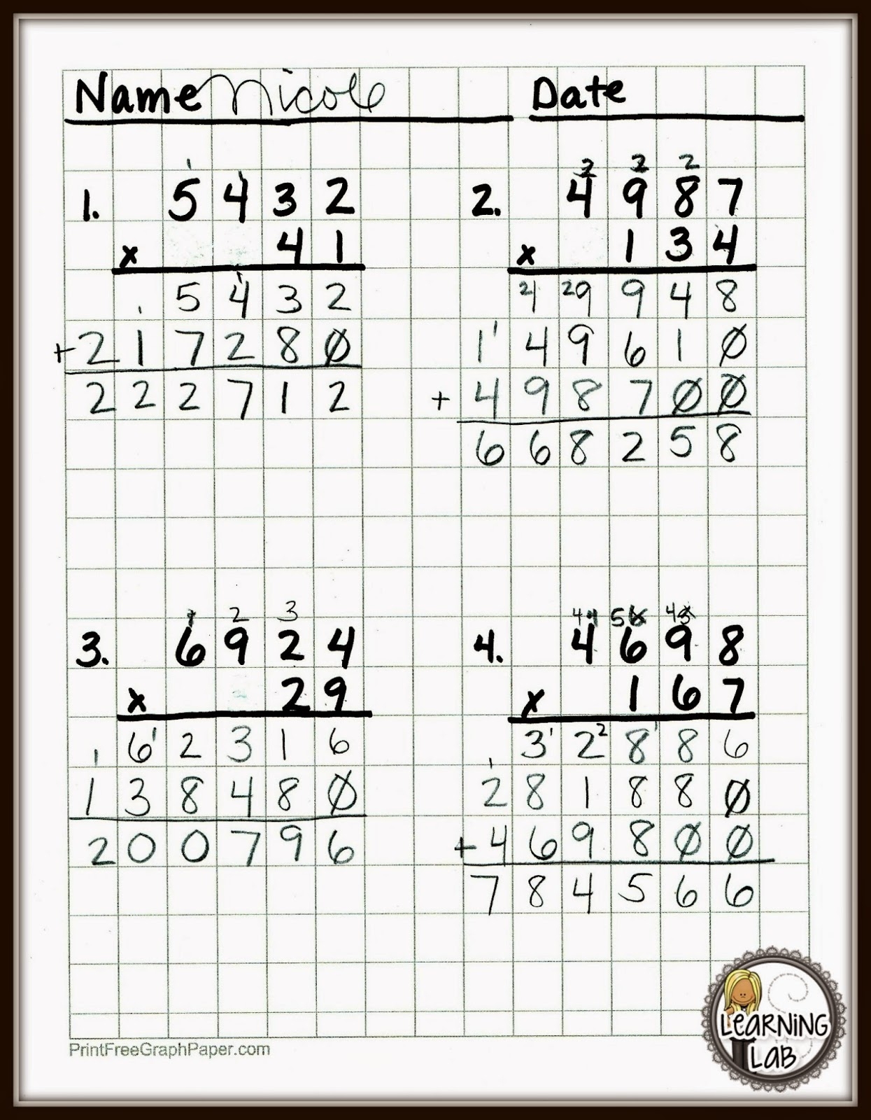 Using Graph Paper As A Math Accommodation Learning Lab