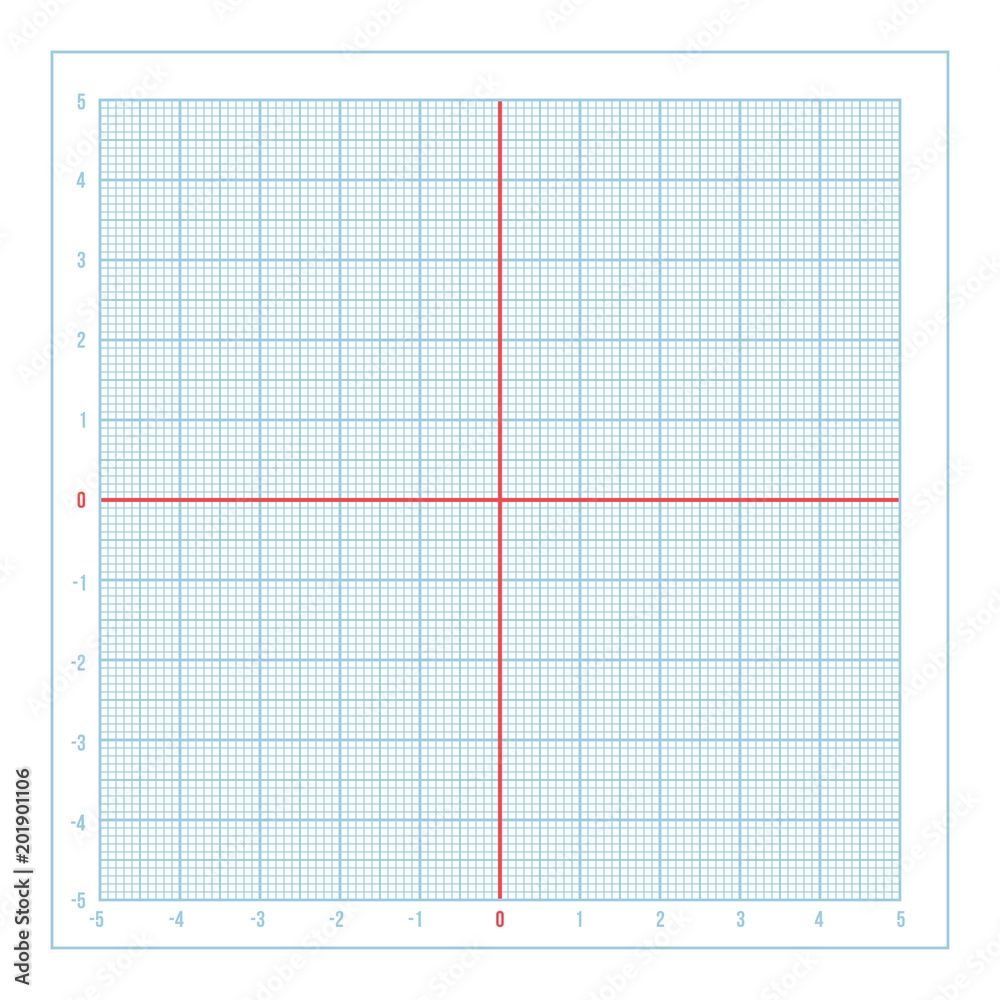 Vector Blue Metric Graph Paper With Coordinate Axis 1mm Grid Accented Every Centimeter Stock Vector Adobe Stock