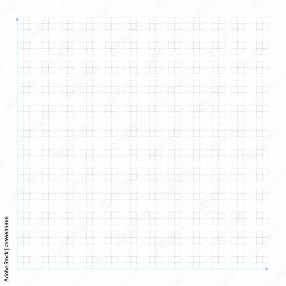 Vector Illustration Blue Plotting Graph Paper Grid Isolated On White Background Grid Square Graph Line Texture Millimeter Graph Paper Grid Template Cartesian Coordinate System With Blue X Axis And Stock Vector 