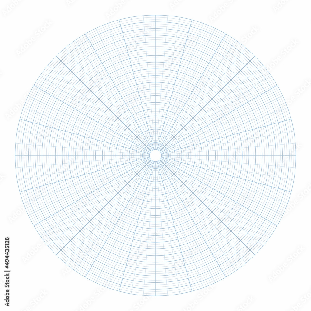 Printable Polar Coordinate Graph Paper
