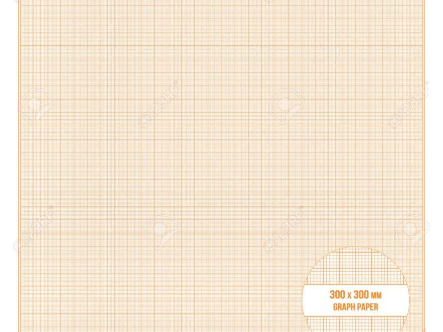 Vector Orange Printable Metric Graph Paper 30x30 Cm Size 1mm Grid Accented Every Centimeter Royalty Free SVG Cliparts Vectors And Stock Illustration Image 80628621
