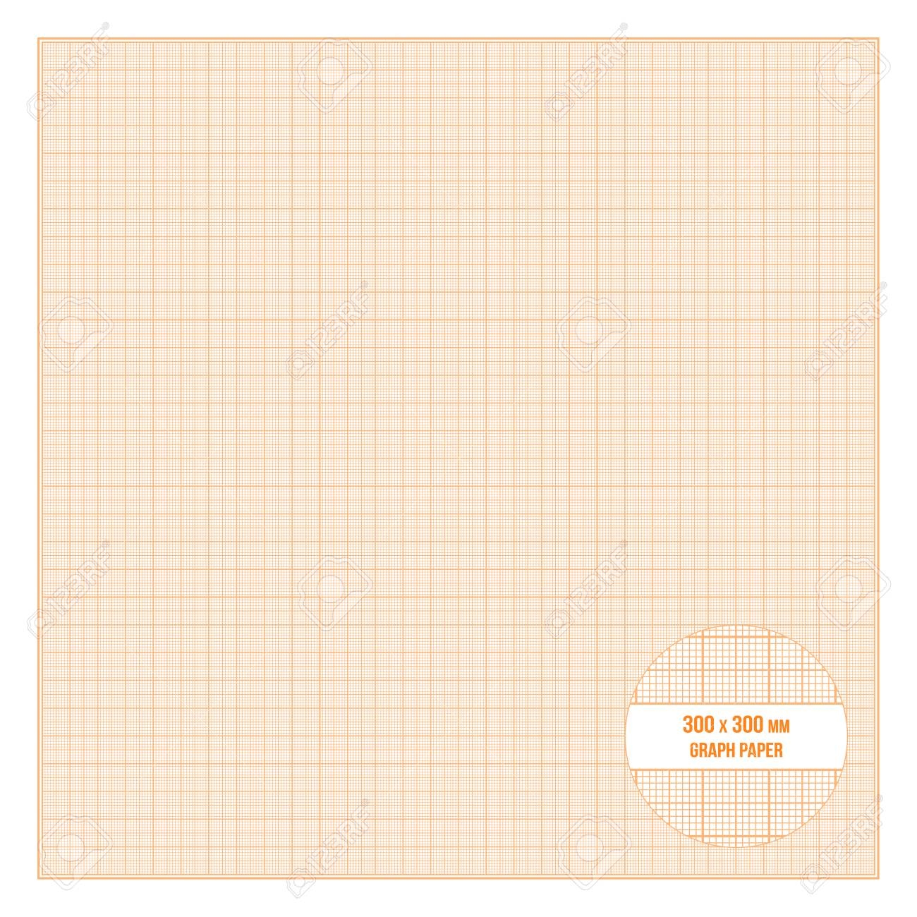Vector Orange Printable Metric Graph Paper 30x30 Cm Size 1mm Grid Accented Every Centimeter Royalty Free SVG Cliparts Vectors And Stock Illustration Image 80628621 