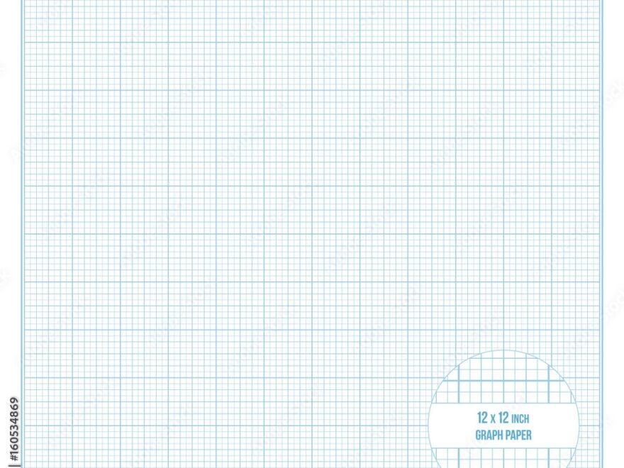 Vector Printable Graph Paper 12x12 Inch Size Stock Vector Adobe Stock