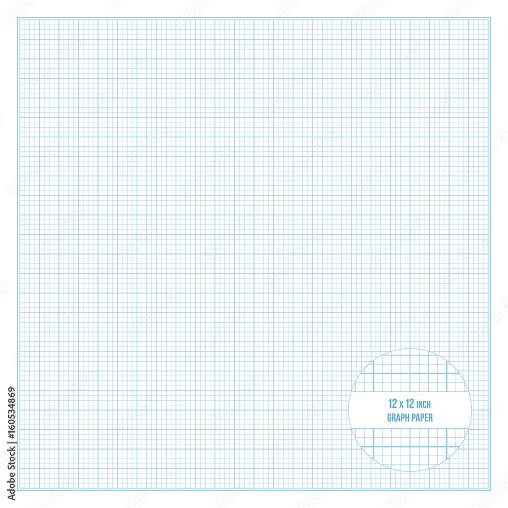 Vector Printable Graph Paper 12x12 Inch Size Stock Vector Adobe Stock