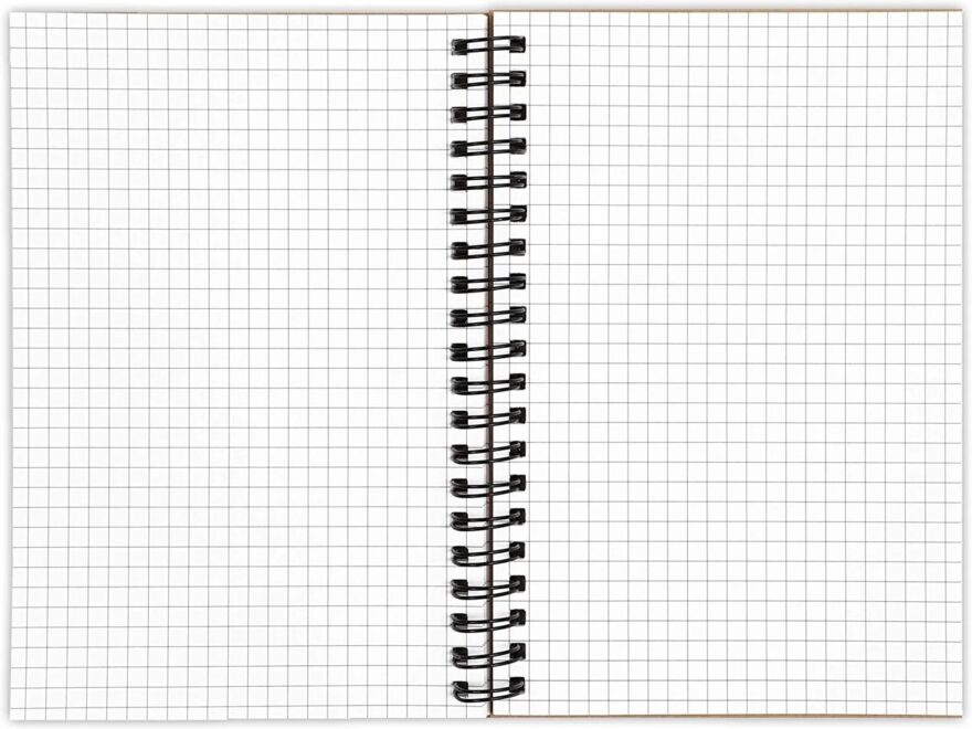 Walmart 4 Pack A5 Spiral Bound Graph Paper Notebooks 50 Sheets 5x7 In Brown Walmart Business Supplies