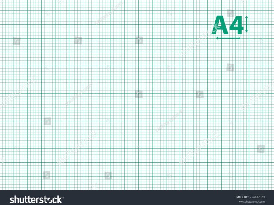 White Graph Paper Green Lines A4 Stock Vector Royalty Free 1724432029 Shutterstock