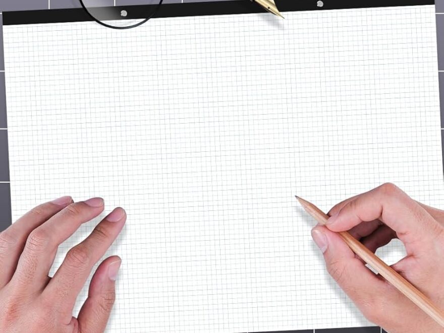 1 2 Inch Graph Paper 50 Sheet Large 24 X 36 Graph Paper Desk Pad With 1 And 1 4 Grid For Grid Paper