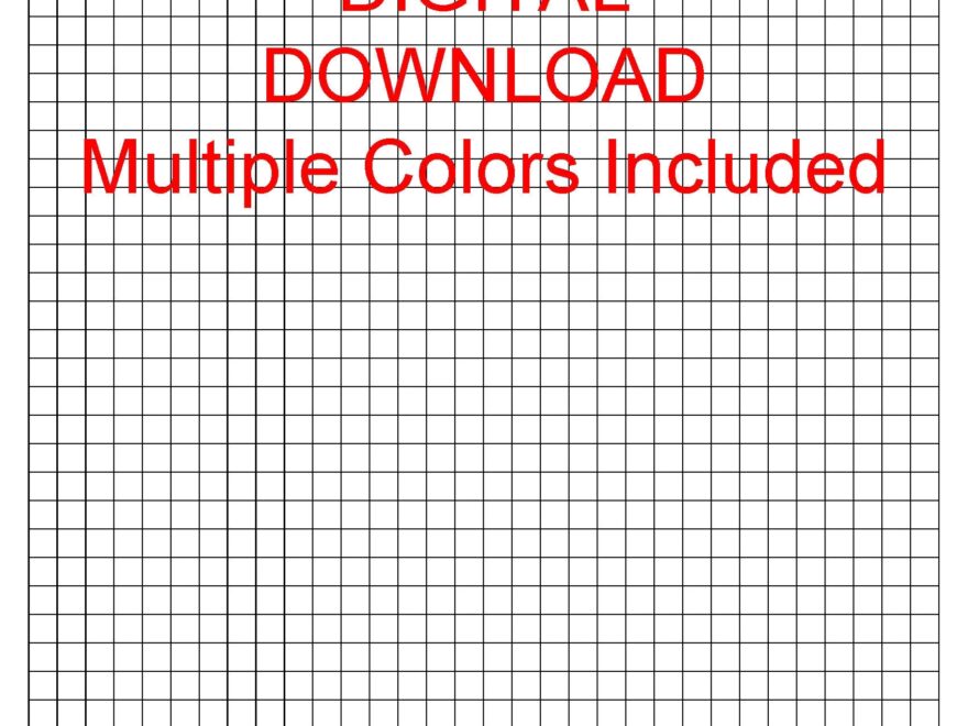 1 4 0 25 Inch Printable Graph Paper Includes Multiple Grid Color Options Etsy India